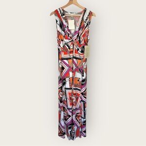 Boston Proper Maxi Scarf Dress in Clementine Multi – NWT, S